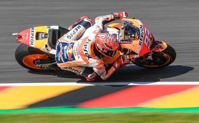 It seemed briefly that the 2017 MotoGP German Grand Prix will see home rider Jonas Folger secure his maiden win in the championship; but Honda's Marc Marquez hammered down to retake the lead and secure his eighth consecutive win at the Sachsenring.