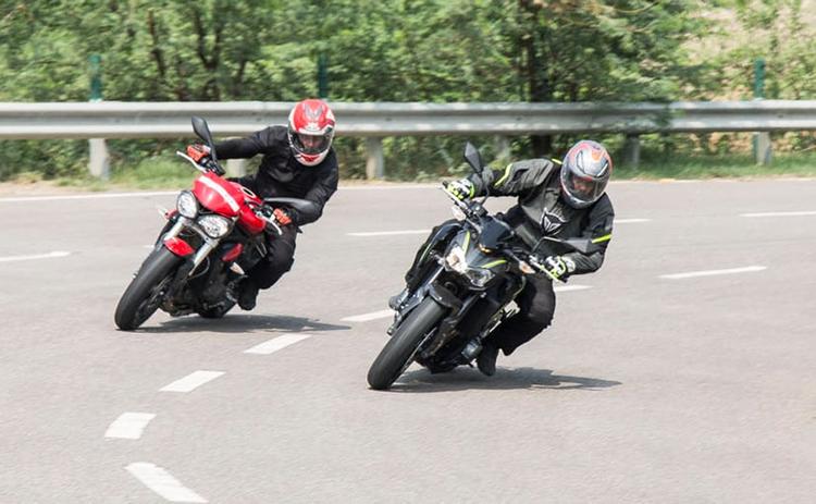 We spend some time with two new performance roadsters - the Triumph Street Triple S, and the Kawasaki Z900. Both are nakeds, both promise a lot of performance, and more than enough bang for your buck. We try to decide which one to choose