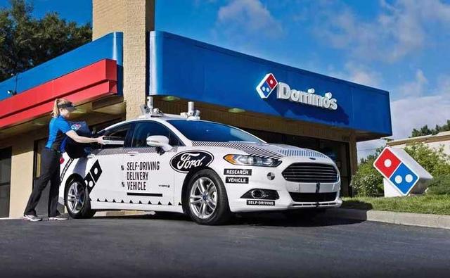 Domino's and Ford will deliver pizzas to randomly selected customers in the Ann Arbor area in a Ford Fusion Hybrid equipped with self-driving technology. The delivery vehicles initially will be piloted by human drivers.