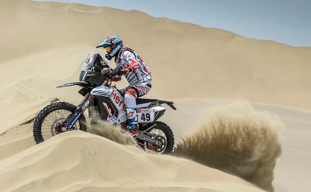 One of the world's most grueling rallies, the 2018 edition of the Dakar Rally has commenced in South America and will be testing the grit of man and machine over the next two weeks. Part of the rally are two Indian teams - Hero MotoSports and TVS-Sherco that back two Indian riders CS Santosh and Aravind KP respectively. The opening stage of the Dakar Rally ended earlier today with Santosh leading the Indian contingent with a finish in the 13th place,