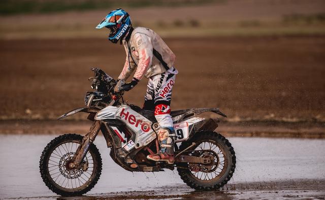 The eighth stage of the 2018 Dakar rally saw unprecedented rains on the Bolivian Plateau along while traversing through sections at an altitude of 4800 metres. Sherco TVS rider dropped down to 20th in overall classifications, while Hero's CS Santosh dropped to 42nd while teammate Oriol Mena leads at 18th overall.