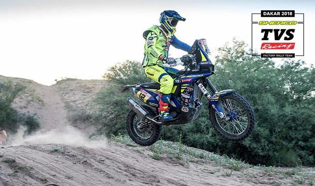 The penultimate stage of the 2018 Dakar rally saw the Indian contingents secure impressive results. Hero's CS Santosh completed the stage in 33rd position while Sherco TVS rider Joan Pedrero secured his rally best finishing in 5th place.