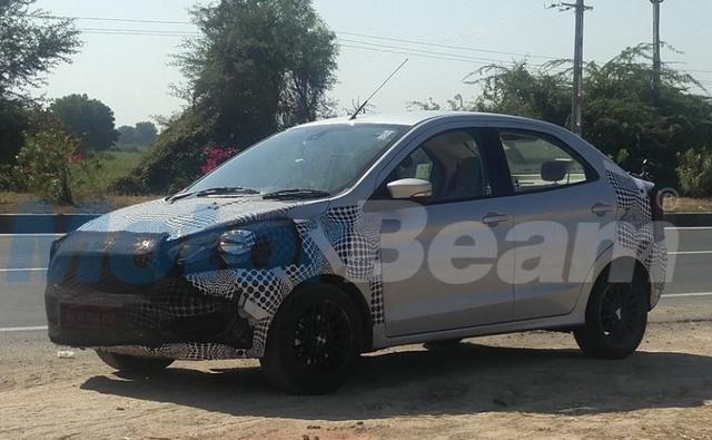 Ford Aspire Facelift Spotted Testing In India