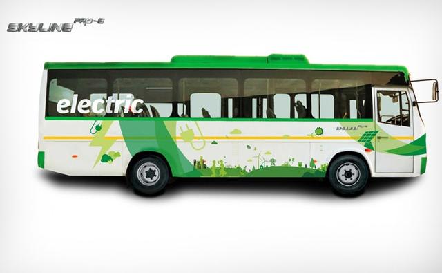 Eicher's first-ever electric bus has been developed in collaboration with KPIT's Revolo technology and is based on the Skyline Pro bus platform.