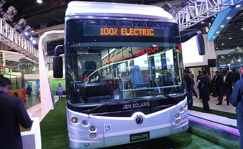 Auto Expo 2018: JBM, Solaris Launches Eco-Life Electric Bus; Prices Start At Rs. 2 Crore