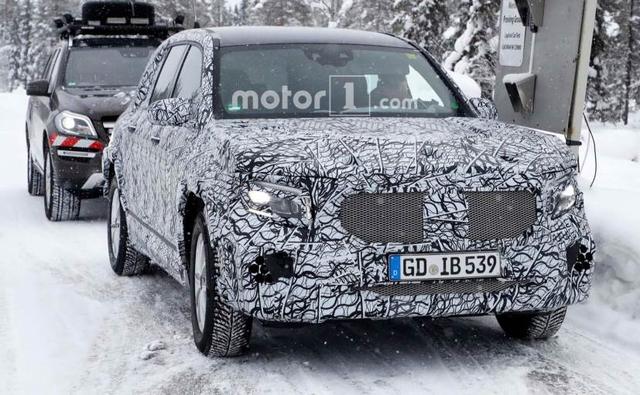 Another prototype of Mercedes-Benz GLB compact SUV was recently spotted while undergoing cold weather testing and this time the SUV was seen with production headlamps and taillamps.
