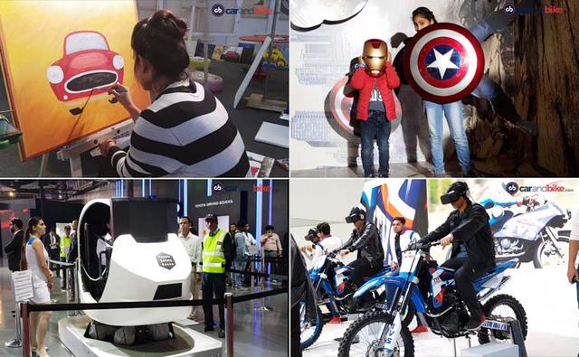 Apart from cars and bikes, some of the biggest attractions are the virtual reality stalls and manufacturers getting people to interact at their pavilion. Here are some of the more interesting such stalls where the crowd had a lot of fun.