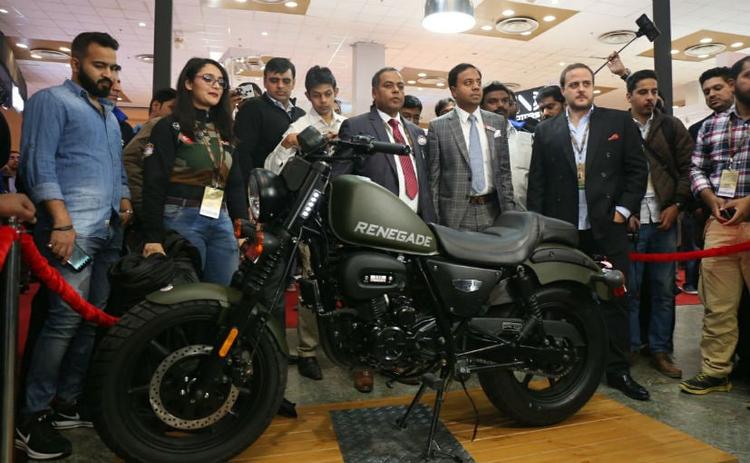 UM showcased three new models at the 2018 Auto Expo, with one of them being the Renegade Thor, an electric cruiser. The other two were the Renegade Duty S and the Renegade Duty Ace. Both bikes get a 223 cc engine and the starting price is at Rs. 1.1 lakh.