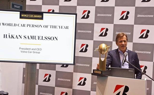 Volvo Cars boss Hakan Samuelsson has been honored by the World Car Awards with its inaugural World Car Person of the Year award at the ongoing Geneva Motor Show.