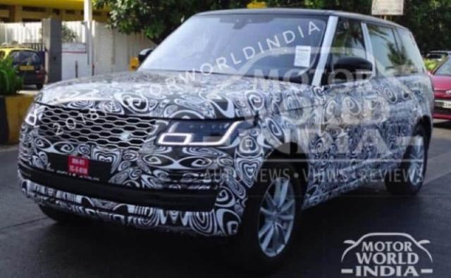 A test mule of the upcoming 2018 Range Rover facelift has been spotted testing in India. This is possibly the first time that the SUV has been spotted in India and we expect Jaguar Land Rover India to launch the facelifted Range Rover later this year.