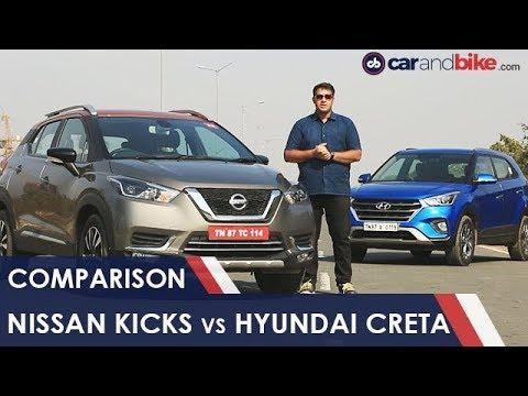 Nissan Kicks vs Hyundai Creta | Comparison Review |  Price, Specifications, Features | carandbike