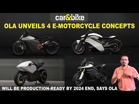Ola Electric Unveils 4 Motorcycle Concepts: First Look | Walkaround | carandbike