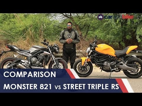 Ducati Monster 821 Vs Triumph Street Triple RS Comparison Review Ducati Monster 821 Vs Triumph Street Triple RS Comparison Review