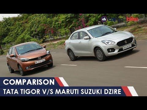 Tata Tigor Vs Maruti Suzuki Dzire Comparison Review | Tata Motors & Maruti Suzuki | carandbike