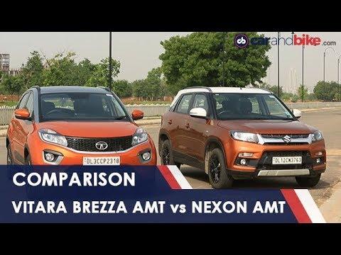 Maruti Suzuki Vitara Brezza AMT vs Tata Nexon AMT Comparison Review | NDTV carandbike