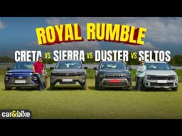 Tata Sierra vs Kia Seltos vs Hyundai Creta vs Renault Duster: The BIG one! | Compact SUV comparison Tata Sierra vs Kia Seltos vs Hyundai Creta vs Renault Duster: The BIG one! | Compact SUV comparison