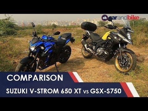 Suzuki V-Strom 650 XT Vs Suzuki GSX-S750 | NDTV carnadbike