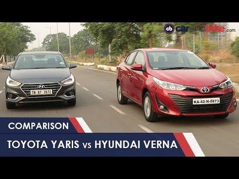 Toyota Yaris VS Hyundai Verna: Petrol Compact Sedan Comparison Review