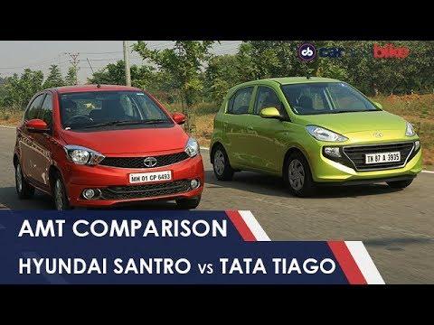 Hyundai Santro AMT vs Tata Tiago AMT: Comparison Review