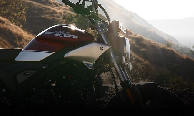 Hero Mavrick 440 Front Tank View Hero Mavrick 440 Front Tank View