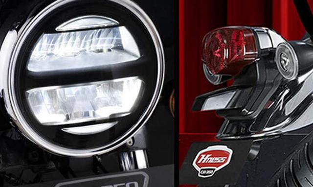 Honda Hness Cb 350 Full Led Headlamp And Taillamp With Fire Ring Type Led Winkers