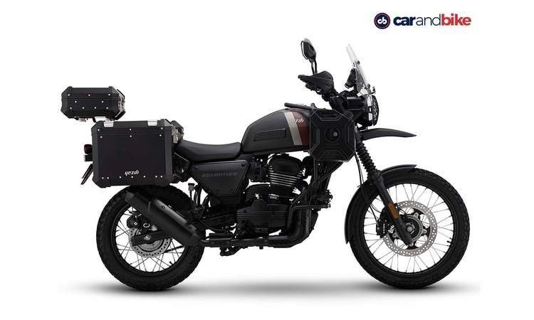 Yezdi Adventure Black Sideview Yezdi Adventure Black Sideview