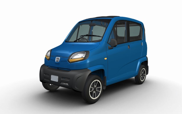 Bajaj Qute Blue Front Look Bajaj Qute Blue Front Look