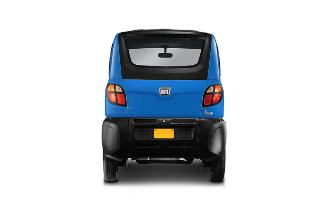 Bajaj Qute Blue Rear View Bajaj Qute Blue Rear View