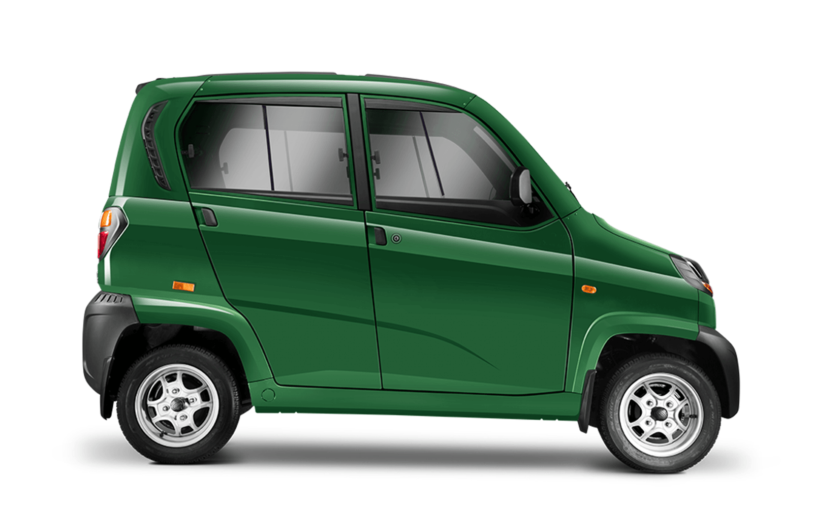 Bajaj Qute Green Right Side View Bajaj Qute Green Right Side View