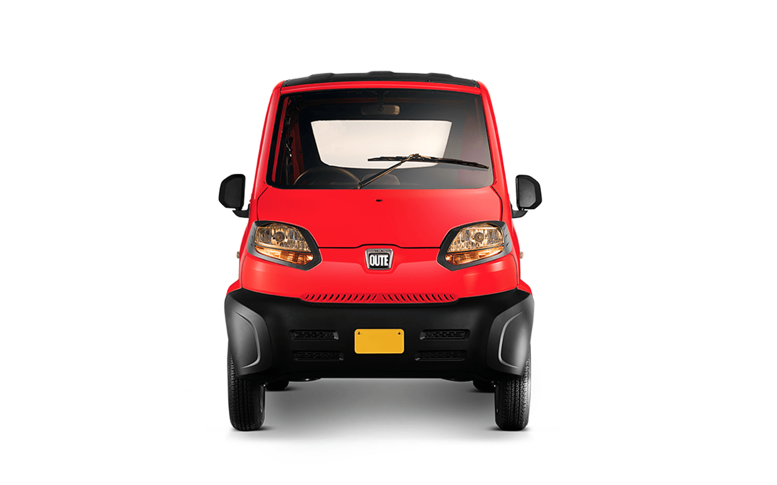Bajaj Qute Red Front View Bajaj Qute Red Front View