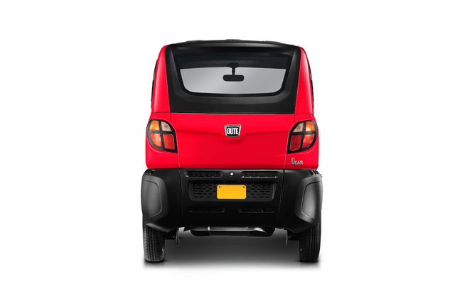 Bajaj Qute Red Rear View Bajaj Qute Red Rear View