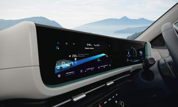 Connected Screens Angle Hyundai Creta EV Connected Screens Angle Hyundai Creta EV