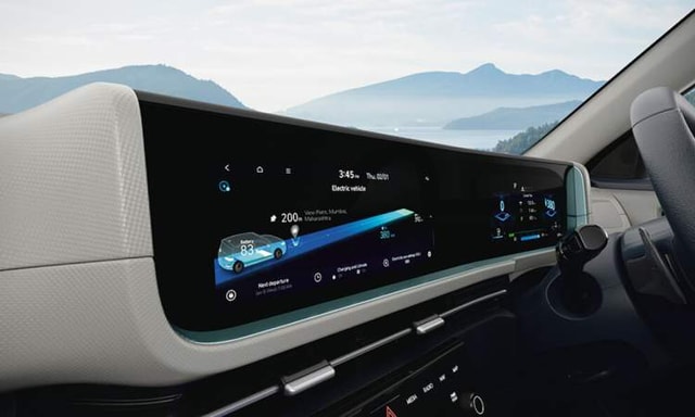 Connected Screens Angle Hyundai Creta EV Connected Screens Angle Hyundai Creta EV