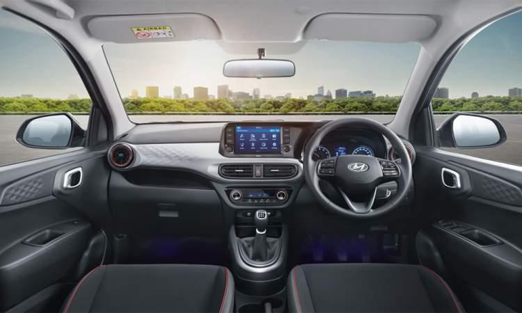 Hyundai Grand I Nios Black Interior With Red Inserts