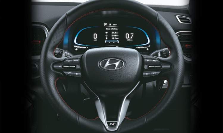 3-spoke Leather Steering Wheel with N Logo 3-spoke Leather Steering Wheel with N Logo