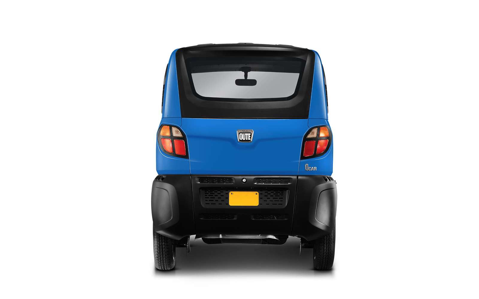 Bajaj Qute Blue Rear View Bajaj Qute Blue Rear View