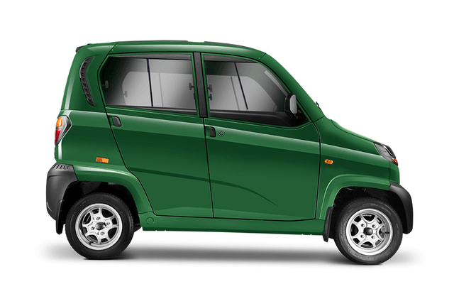 Bajaj Qute Green Right Side View Bajaj Qute Green Right Side View