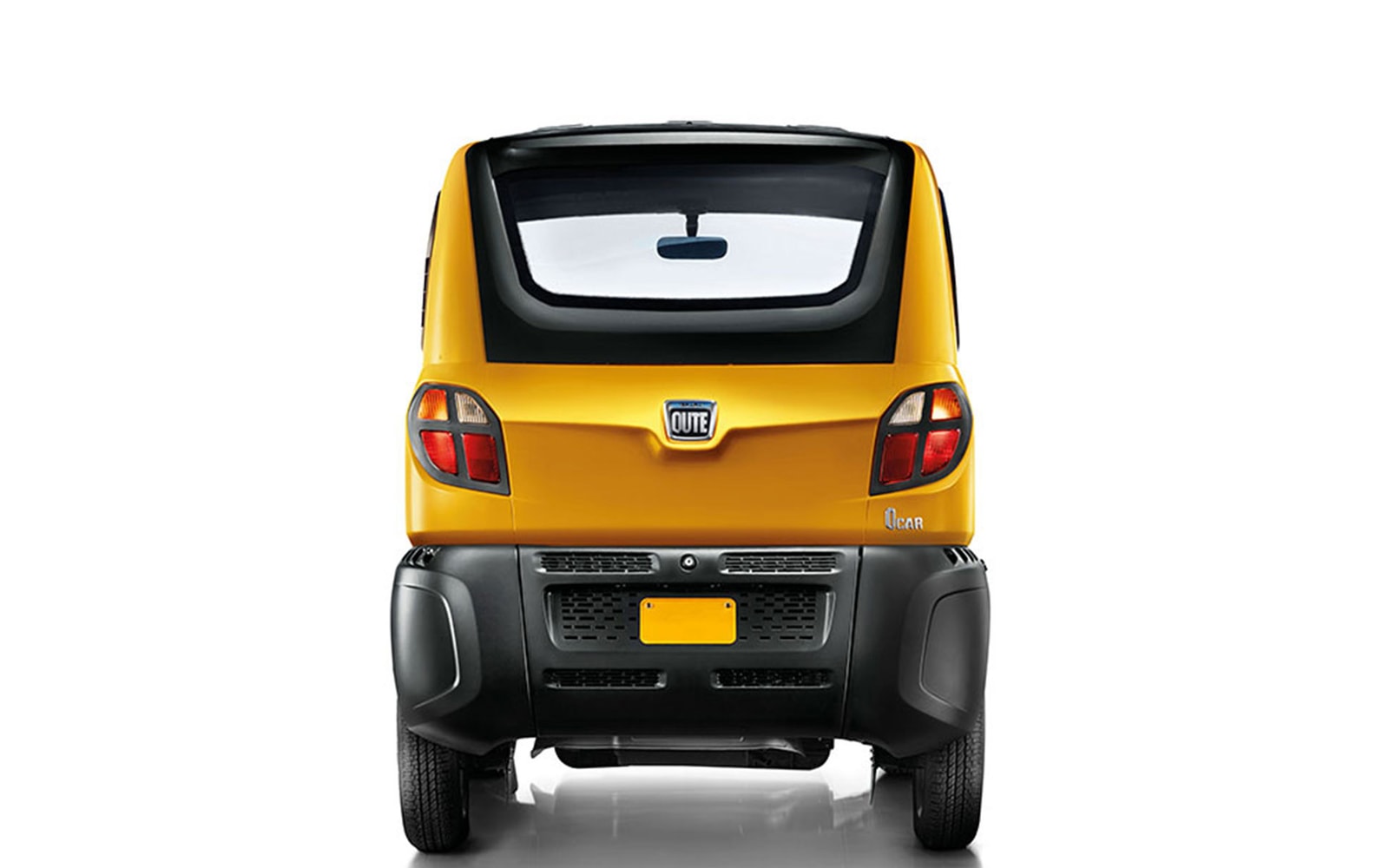 Bajaj Yellow Rear View Bajaj Yellow Rear View