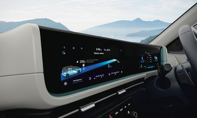 Connected Screens Angle Hyundai Creta EV Connected Screens Angle Hyundai Creta EV