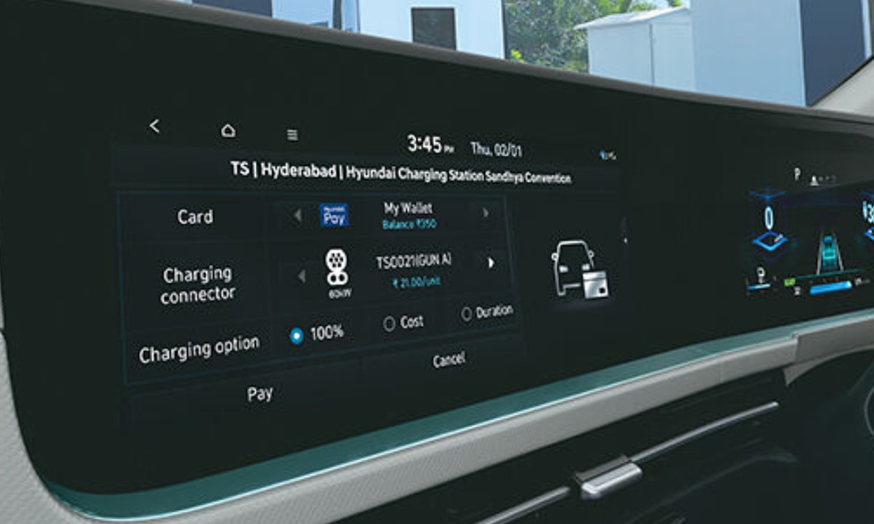 Convenience In Car Payment Hyundai creta EV Convenience In Car Payment Hyundai creta EV images