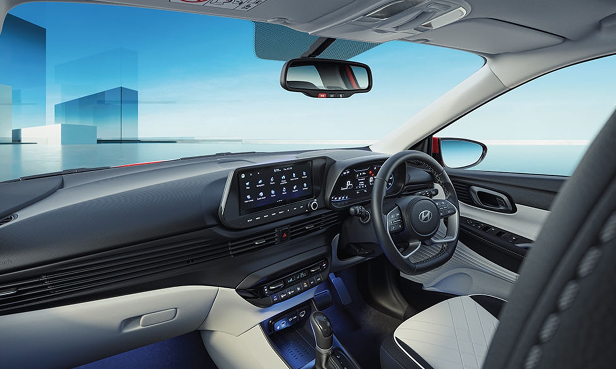 All New Elite I20 Dual Tone Black_&_grey_interiors_with_soothing Blue Ambient Light All New Elite I20 Dual Tone Black_&_grey_interiors_with_soothing Blue Ambient Light