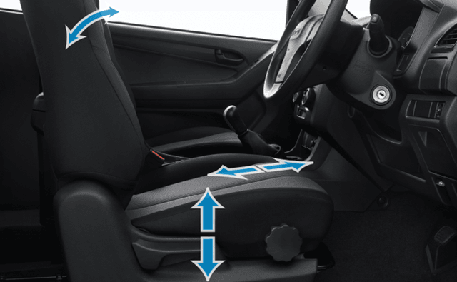 Isuzu D Max V Cross Adjustable Seat Isuzu D Max V Cross Adjustable Seat