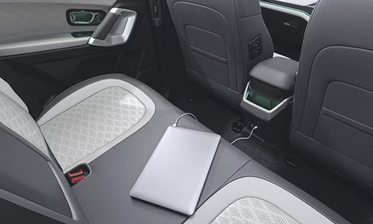 Tata Harrier Ev Eturna Rear 65w Charging Point Shot Tata Harrier Ev Eturna Rear 65w Charging Point Shot