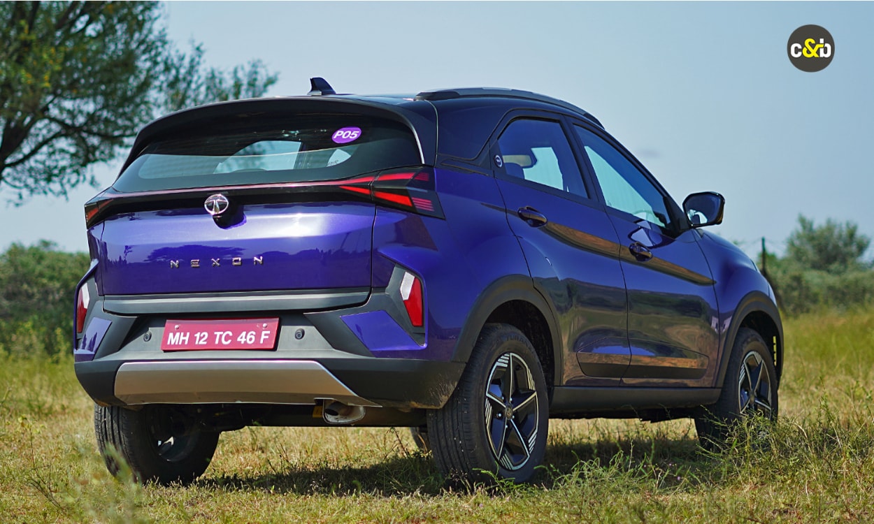 Tata Nexon Rearlook Blue Tata Nexon Rearlook Blue