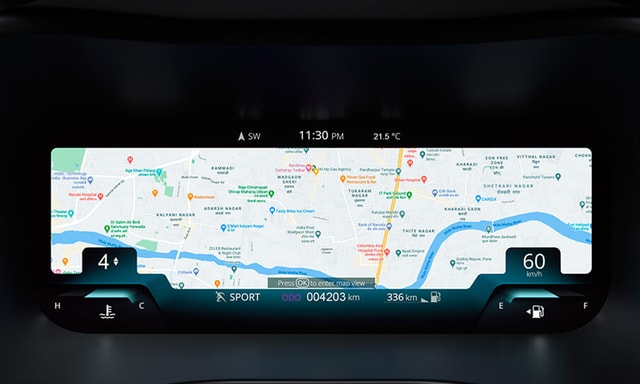 2023 Tata Nexon Navigation Display On Instrument Cluster 2023 Tata Nexon Navigation Display On Instrument Cluster