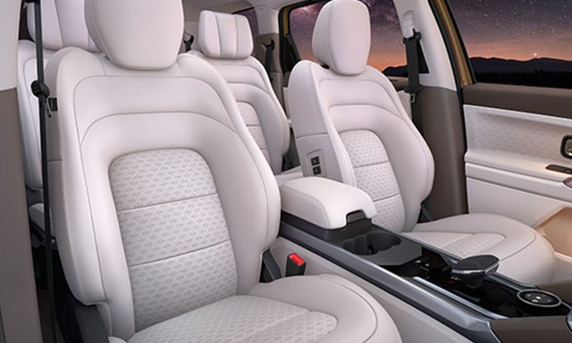 Tata Safari Oyster White Leatherette Seats Tata Safari Oyster White Leatherette Seats