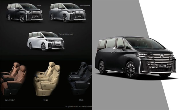 Toyota Vellfire Color Toyota Vellfire Color