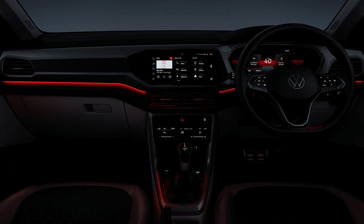 Volkswagen Taigun Ambient Light Red Volkswagen Taigun Ambient Light Red