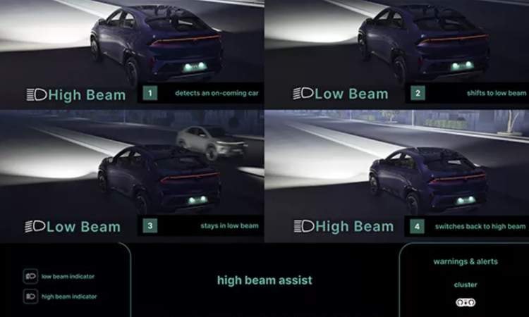 Tata Curvv Ev High Beam Assist Tata Curvv Ev High Beam Assist