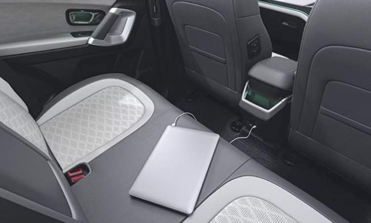 Tata Harrier Ev Eturna Rear 65w Charging Point Shot Tata Harrier Ev Eturna Rear 65w Charging Point Shot